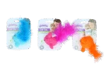 Șoricel de joacă cu catnip și pene, 14 cm – Pawise Cat Toy Wool Mouse
