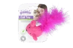 Șoricel de joacă cu catnip și pene, 14 cm – Pawise Cat Toy Wool Mouse - imagine 3