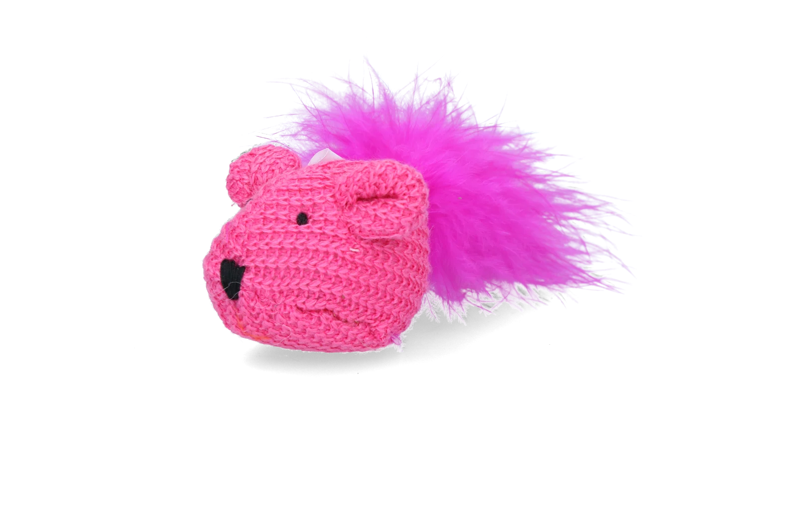 Șoricel de joacă cu catnip și pene, 14 cm – Pawise Cat Toy Wool Mouse - imagine 5