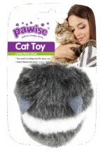 Șoricel de joacă din pluș cu inel de tragere, cu vibrații – Pawise Vibrating Mouse