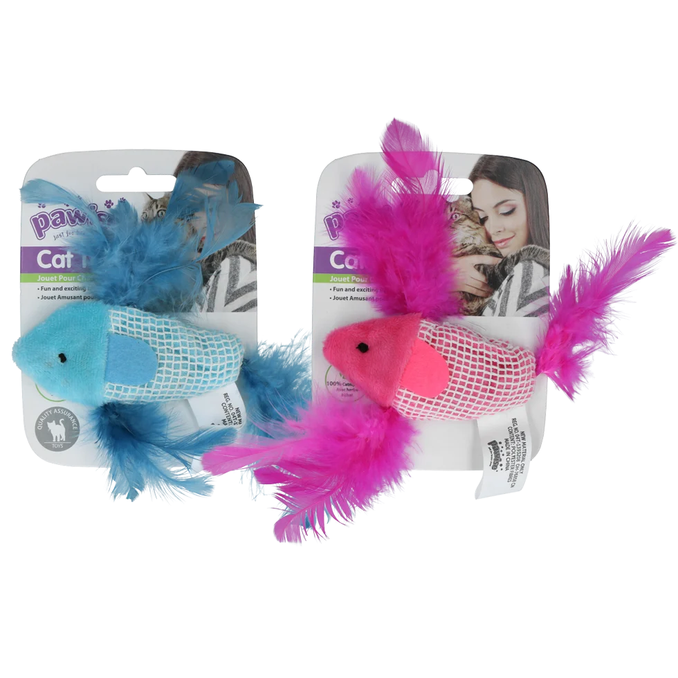 Pește jucărie pentru pisici cu catnip și pene – Pawise 100% Catnip Toy Vis - imagine 1
