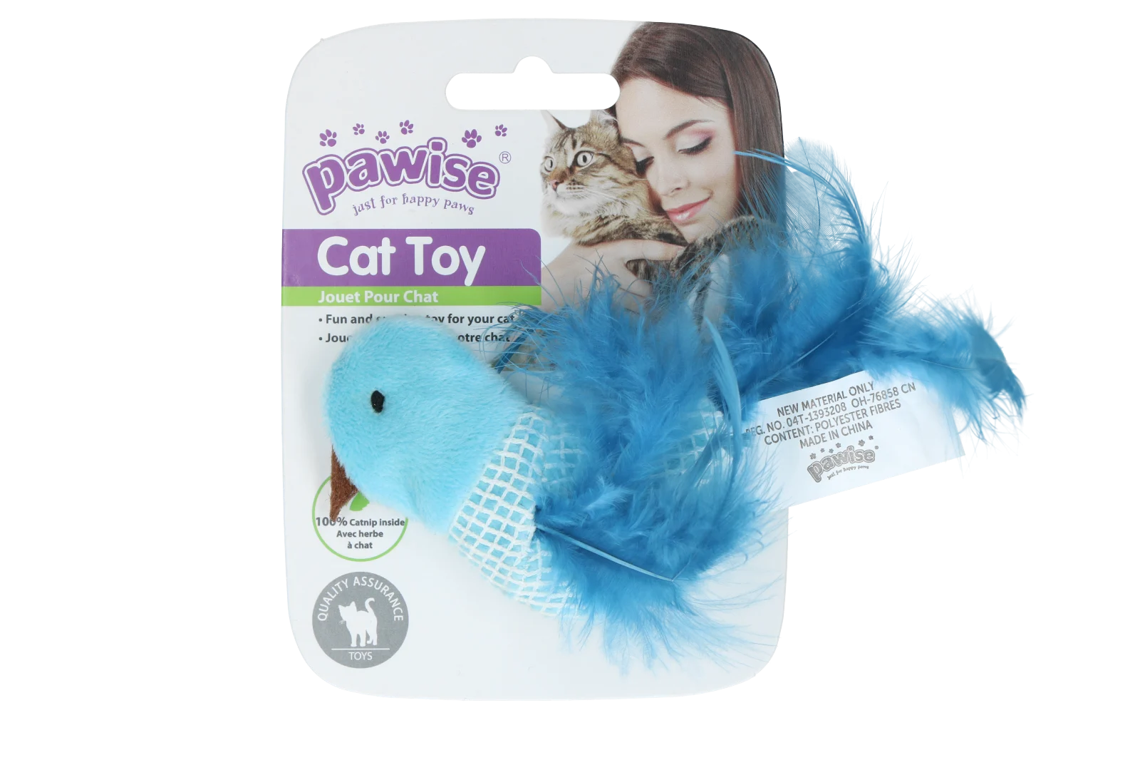 Jucărie în formă de pasăre pentru pisici, cu catnip și pene – Pawise 100% Catnip Toy Vogel - imagine 3