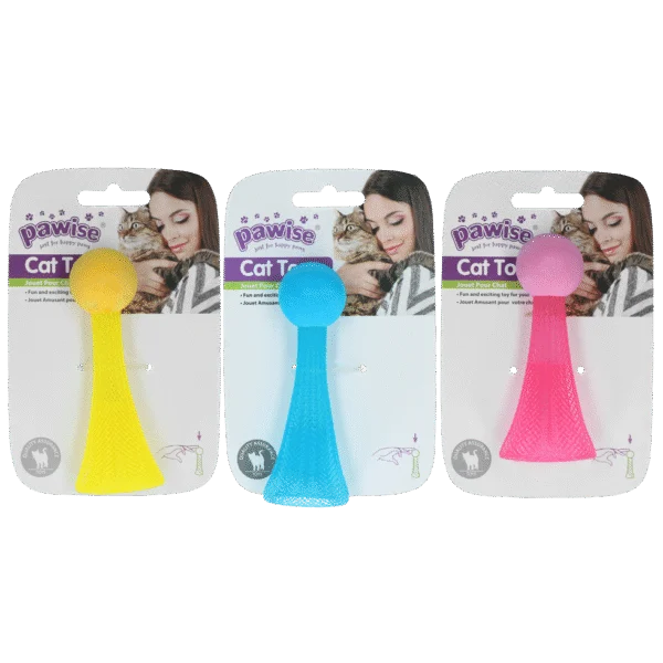 Jucărie săltăreață pentru pisici cu LED intermitent, 10 cm – Pawise Cat Light-up Toy