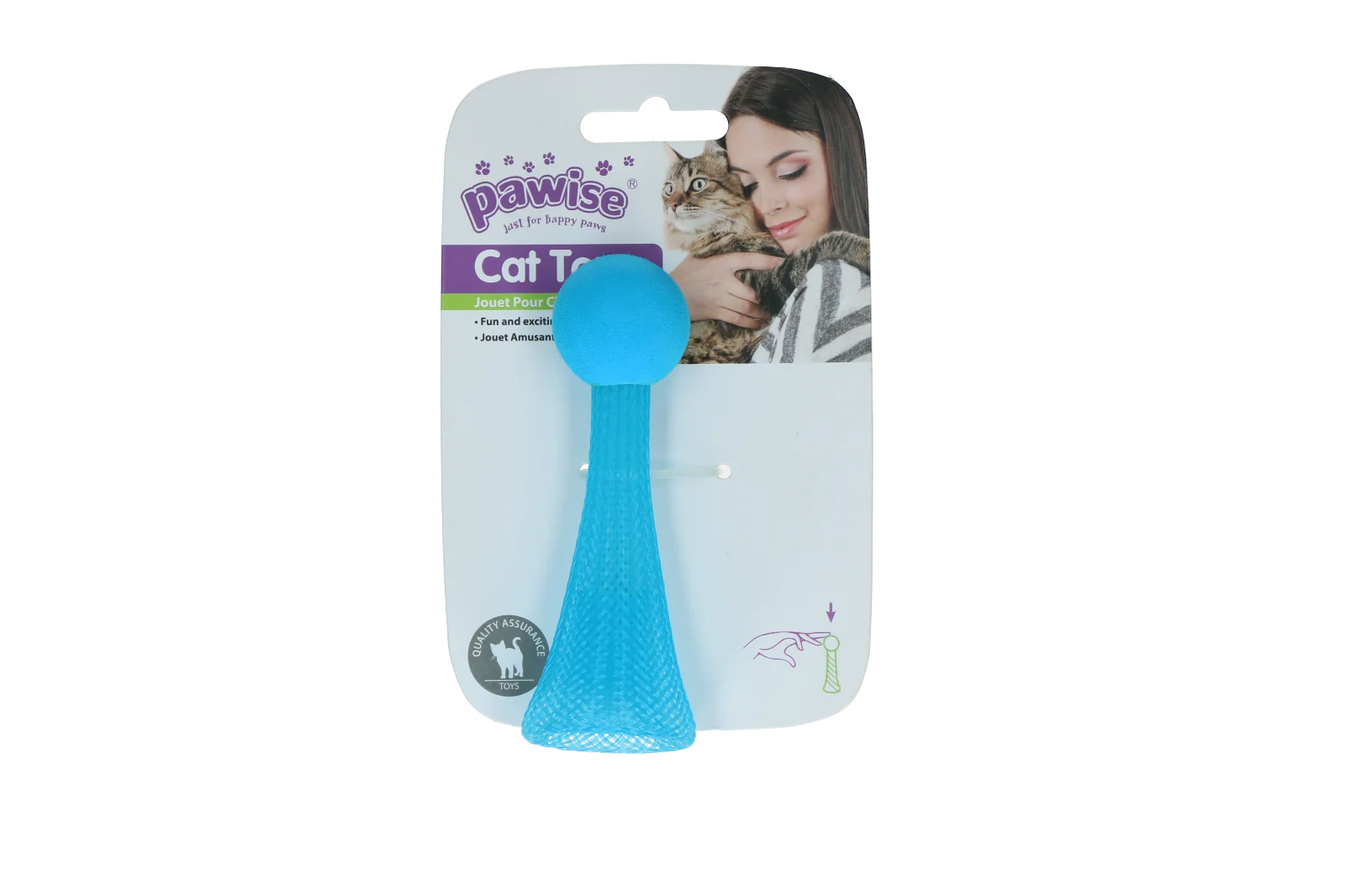Jucărie săltăreață pentru pisici cu LED intermitent, 10 cm – Pawise Cat Light-up Toy - imagine 2