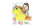 Jucărie de pluș pentru pisici cu iarba mâței și pene, 12 x 8 cm – Pawise meow meow life Unicorn - imagine 2