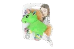 Jucărie de pluș pentru pisici cu iarba mâței și pene, 12 x 8 cm – Pawise meow meow life Unicorn - imagine 4