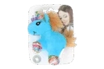 Jucărie de pluș pentru pisici cu iarba mâței și pene, 12 x 8 cm – Pawise meow meow life Unicorn - imagine 3