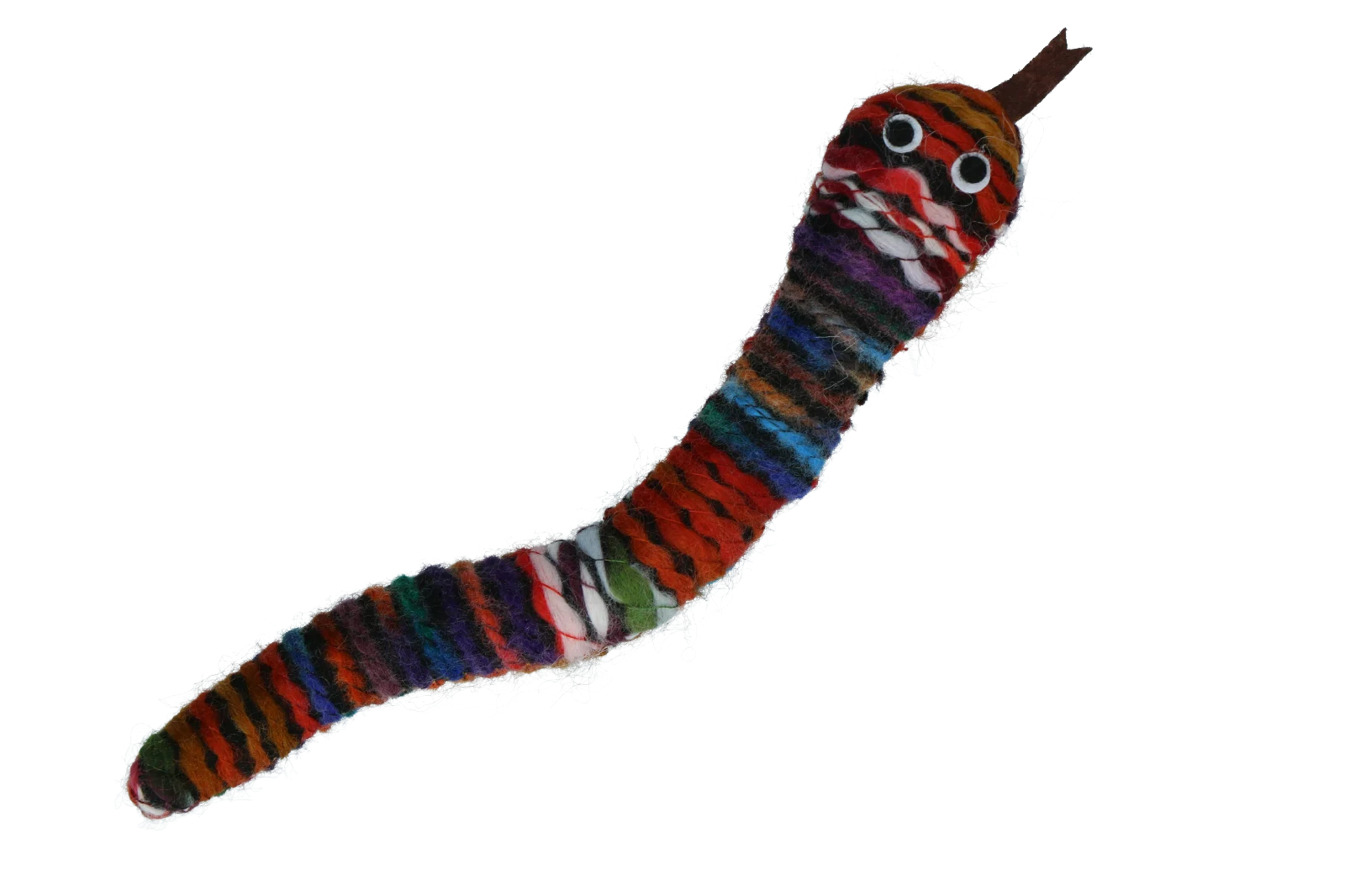 Șarpe tricotat de jucărie cu iarba mâței și piuitoare, 23 cm – Pawise Wool-Wool life Slang - imagine 5
