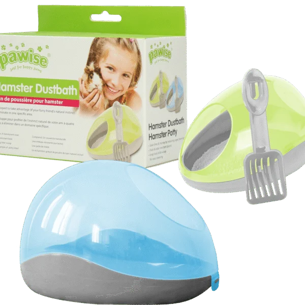 Toaletă pentru hamster cu așternut și lopățică – Pawise Hamster Dustbath / Potty