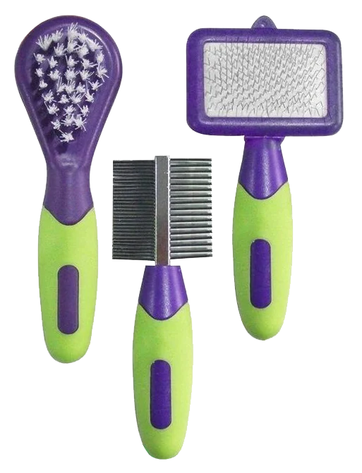 Set de îngrijire pentru iepuri și rozătoare, cu 3 perii de 12 până la 13 cm – Pawise Grooming Kit Rodents & Rabbits - imagine 3