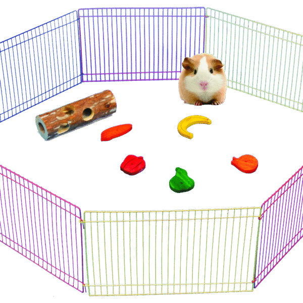 Țarc pentru rozătoare cu 8 elemente pliabile, Ø 91 cm – Pawise Small Animal Play Pen