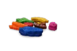 Jucărie de ros din lemn, 18 bucăți – Pawise Play Time Small Pet Fruit & Veggie mix - imagine 2