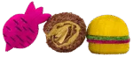 Cuburi de ros din lemn și lufă pentru iepuri și rozătoare – Pawise Wooden Loofah Pretty Toys No2 - imagine 3