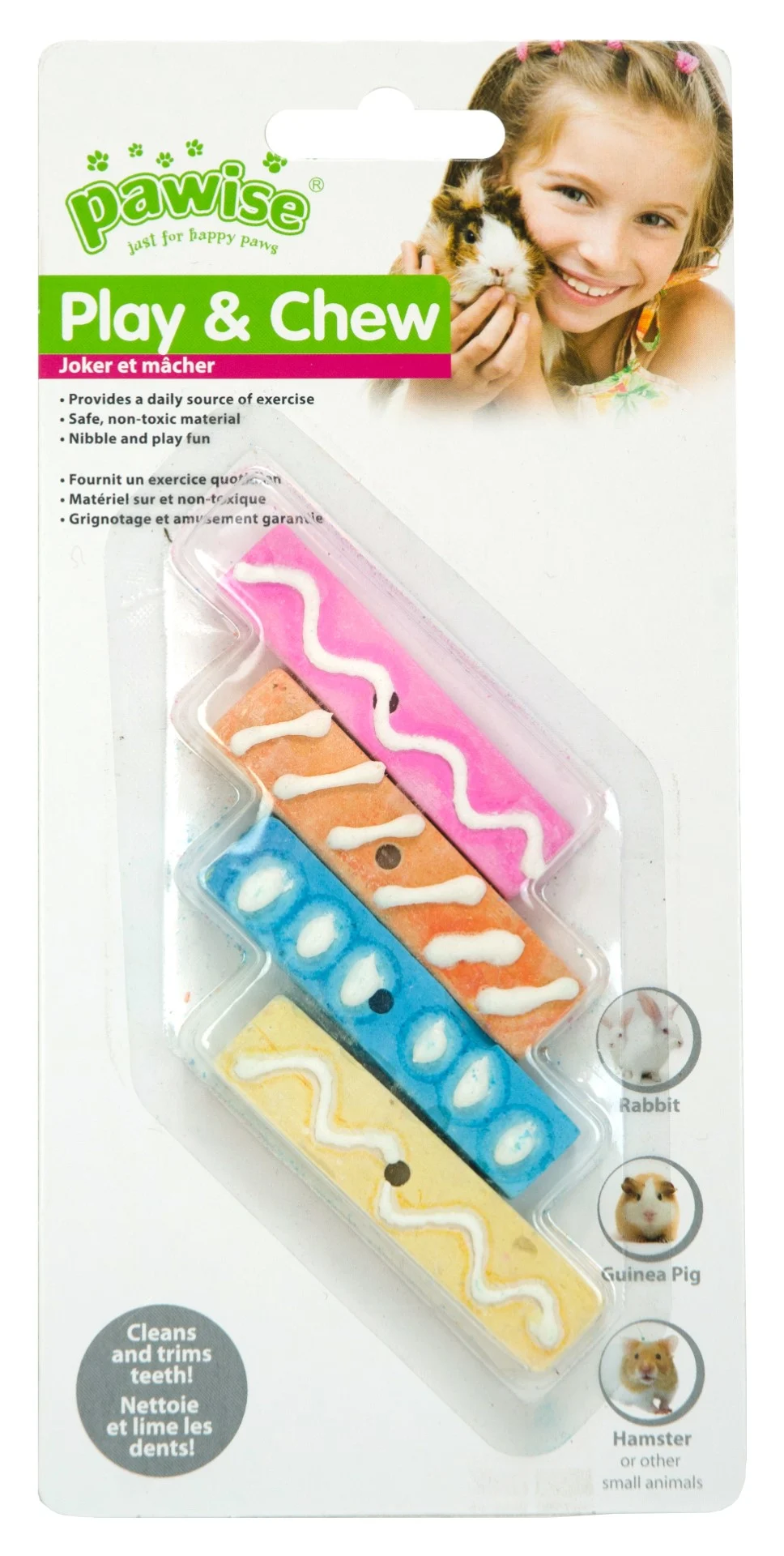 Gustare pentru rozătoare, pentru iepuri și porcușori de Guineea, 6 cm – Pawise Play & Chew Mineral Candy - imagine 1