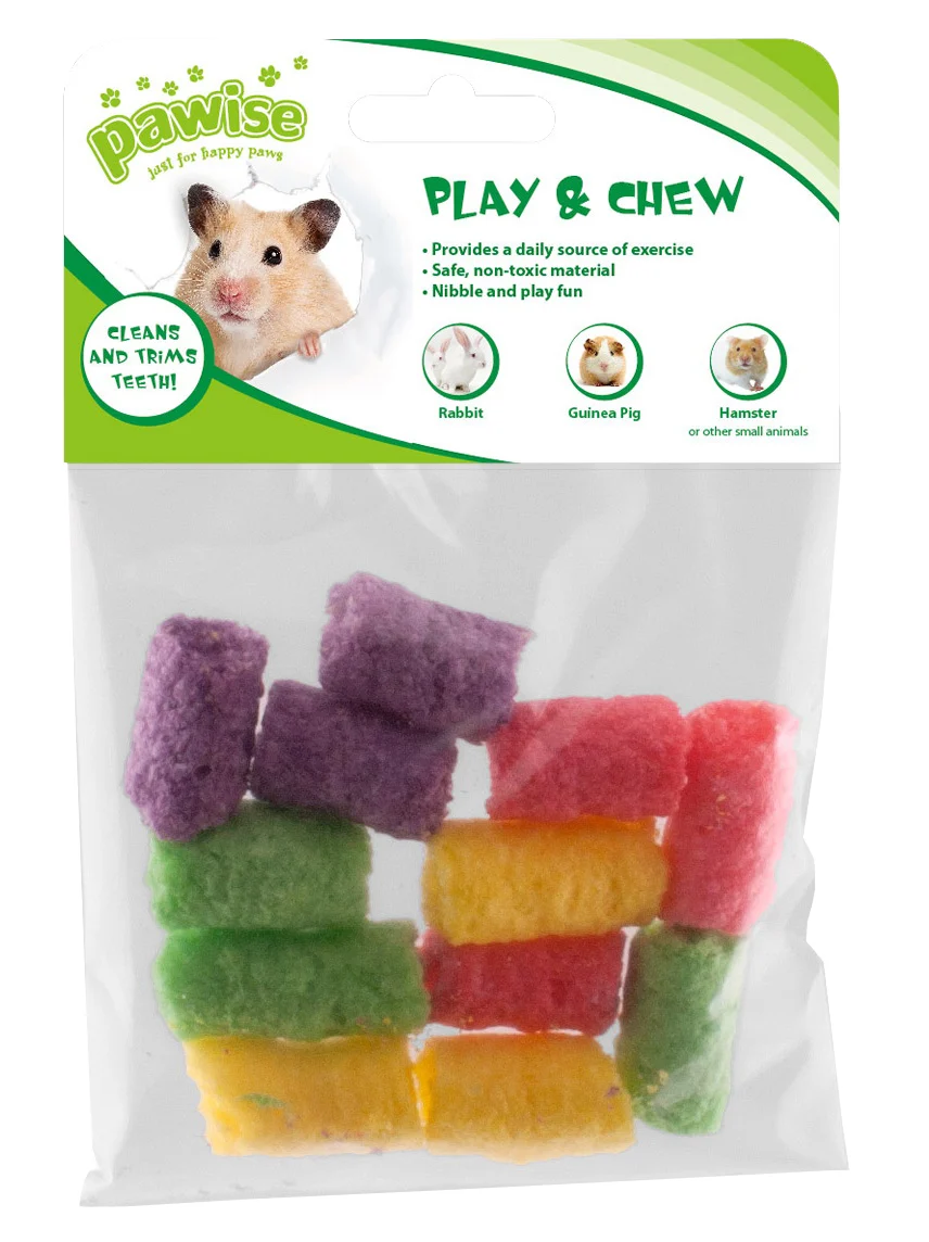 Jucărie de ros pentru iepuri și porcușori de Guineea, 4 x 2,5 cm – Pawise Play & Chew Pops S - imagine 1