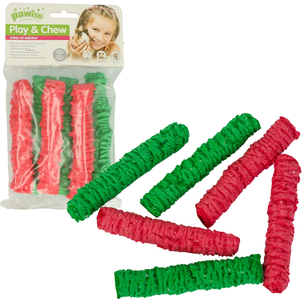 Pop de ros pentru iepuri și cobai, 12 x 2,5 cm – Pawise Play & Chew Pops L - imagine 2
