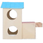 Căsuță pentru rozătoare cu 2 niveluri, 15 x 12 cm – Pawise 2 Story Play House - imagine 4