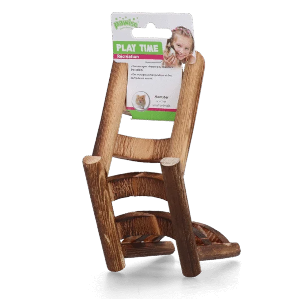 Scară din lemn pentru hamster, 17 x 8 x 7 cm – Pawise WD Ladder Toy
