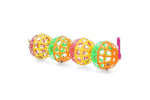 Mingi de joacă pentru păsări cu clopoței, 4 bucăți, 16 cm – Pawise Balls Hanging - imagine 2