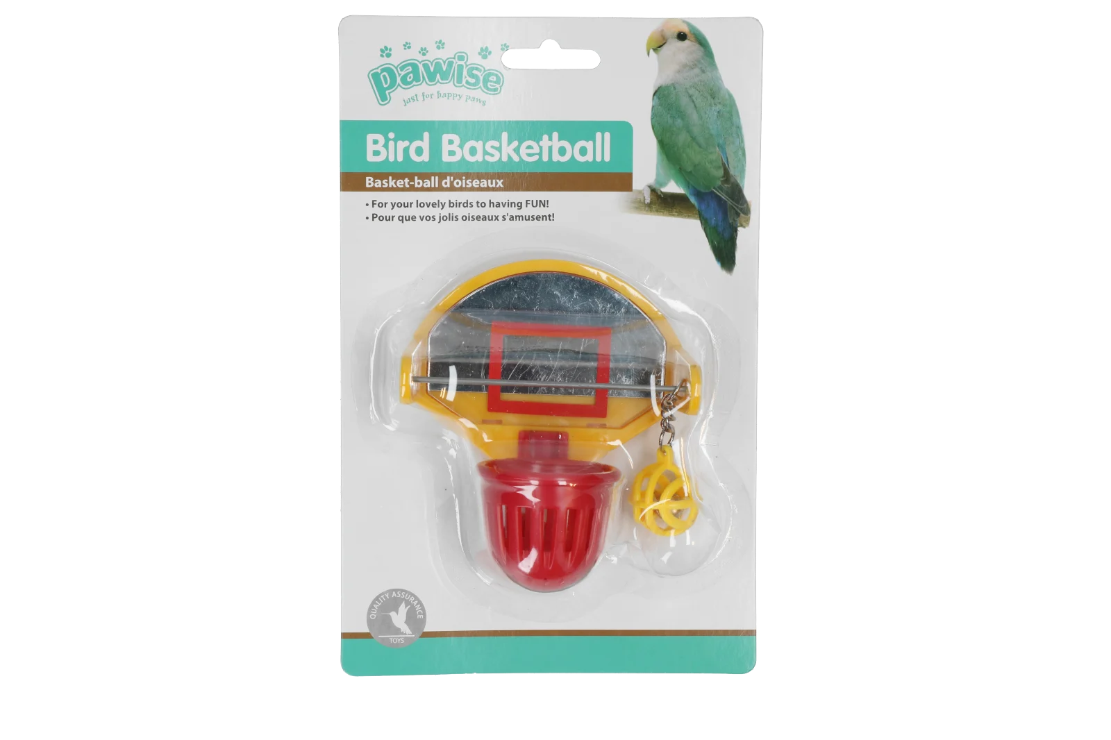 Coș de baschet pentru păsări cu oglindă, 10 cm – Pawise Bird Basketball - imagine 1