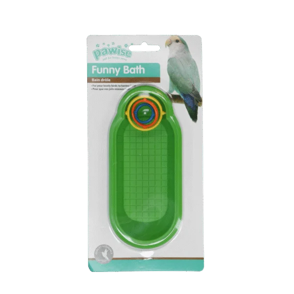 Cădiță pentru păsări cu jucărie, 17 cm, culori assorti – Pawise Funny Bath