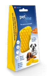 Perie din silicon pentru câini cu păr scurt, galbenă – Pet + Me