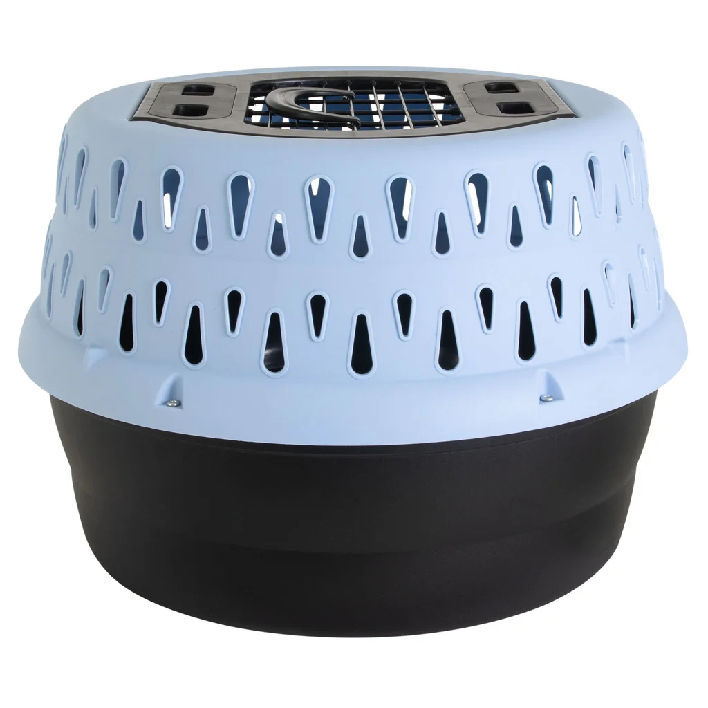 Cușcă rotundă de transport pentru pisici, cu deschidere în partea de sus, albastră – Petmate Get-A-Round Kennel - imagine 2