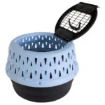 Cușcă rotundă de transport pentru pisici, cu deschidere în partea de sus, albastră – Petmate Get-A-Round Kennel - imagine 3