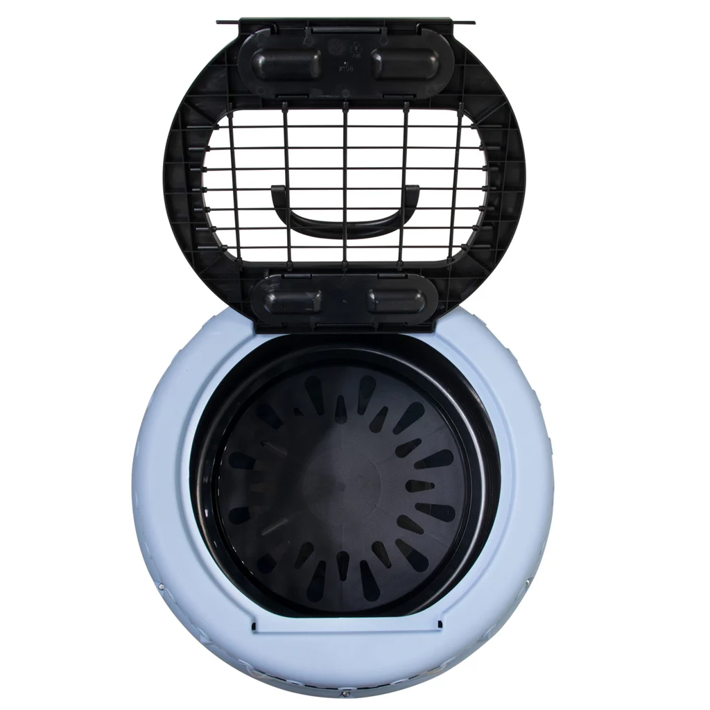 Cușcă rotundă de transport pentru pisici, cu deschidere în partea de sus, albastră – Petmate Get-A-Round Kennel - imagine 4