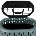 Cușcă de transport pentru pisici, cu deschidere în partea de sus, verde, 48,3 x 31,8 x 27,4 cm – Petmate Top Load Cat Kennel - imagine 2