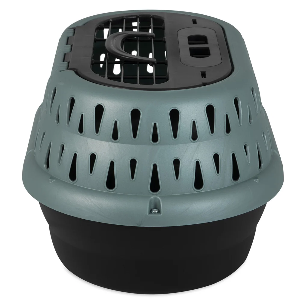 Cușcă de transport pentru pisici, cu deschidere în partea de sus, verde, 48,3 x 31,8 x 27,4 cm – Petmate Top Load Cat Kennel - imagine 4