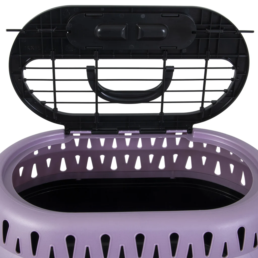 Cușcă de transport pentru pisici cu deschidere superioară, mov, 48,3 x 31,8 x 27,4 cm – Petmate Top Load Cat Kennel - imagine 2
