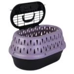 Cușcă de transport pentru pisici cu deschidere superioară, mov, 48,3 x 31,8 x 27,4 cm – Petmate Top Load Cat Kennel - imagine 3