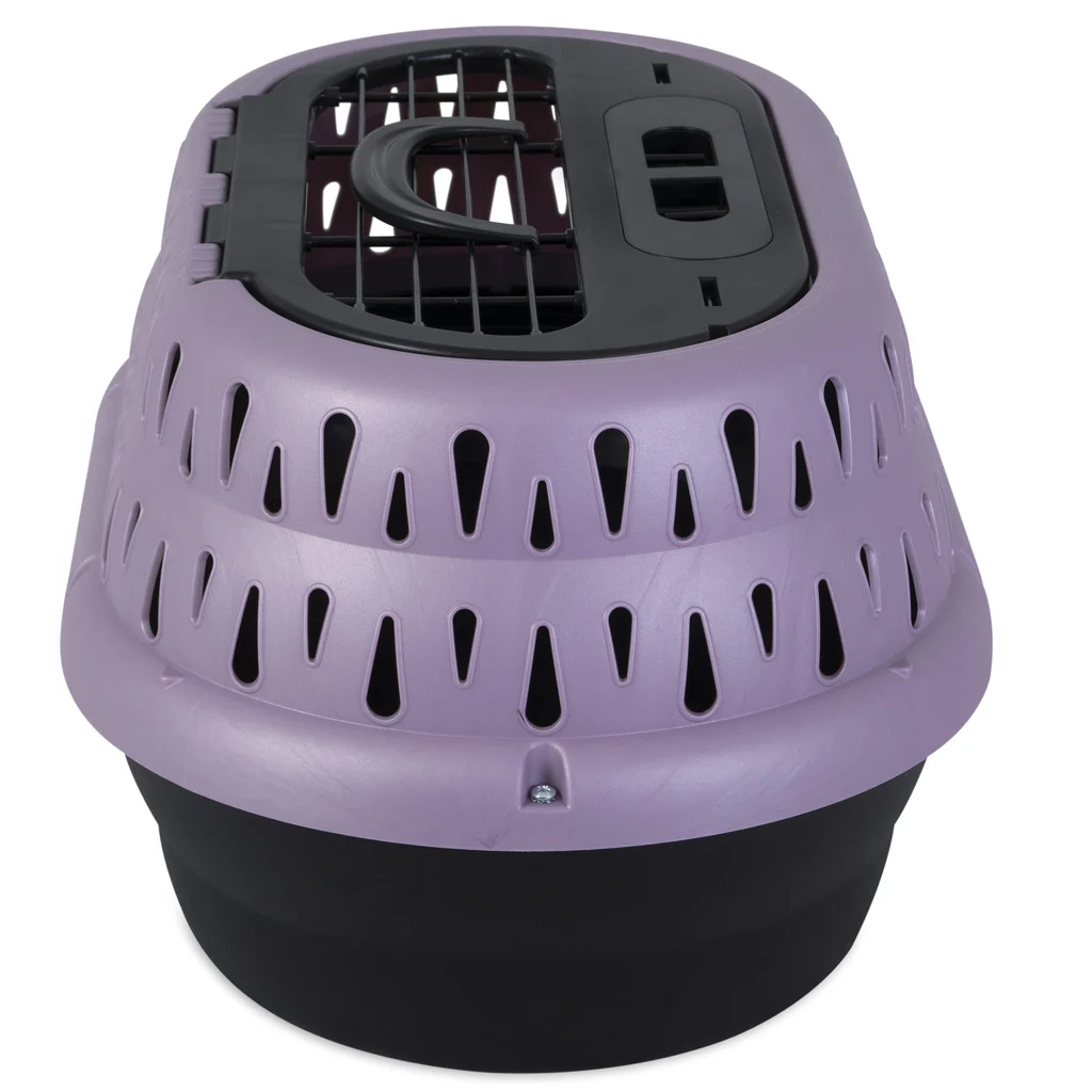 Cușcă de transport pentru pisici cu deschidere superioară, mov, 48,3 x 31,8 x 27,4 cm – Petmate Top Load Cat Kennel - imagine 4