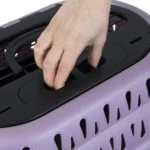 Cușcă de transport pentru pisici cu deschidere superioară, mov, 48,3 x 31,8 x 27,4 cm – Petmate Top Load Cat Kennel - imagine 6
