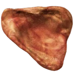 Jucărie de ros din nailon în formă de ureche de porc, cu aromă de bacon, 10 cm – Pet Qwerks Pig Ear M - imagine 2