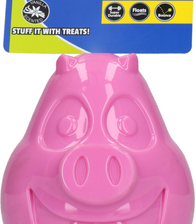 Jucărie pentru câini din cauciuc TPR cu deschidere pentru recompense, 12 cm – Petsport Mojo Friends Porc L