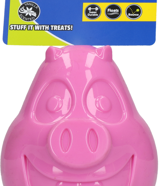 Jucărie pentru câini din cauciuc TPR cu deschidere pentru recompense, 12 cm – Petsport Mojo Friends Porc L