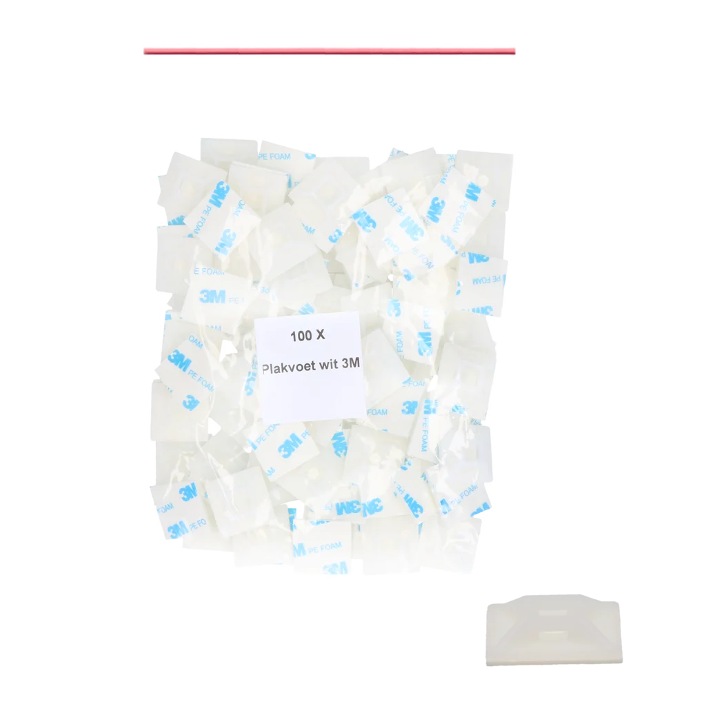 Suport adeziv pentru sârmă de fixare, transparent, 100 de bucăți – Hofman Pest Control - imagine 1