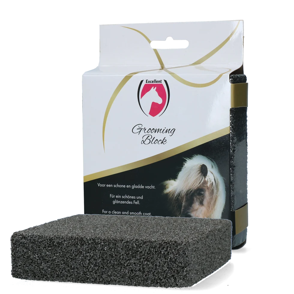 Bloc pentru îndepărtarea părului desprins și a ouălor de muscă, 12 x 12 x 3 cm – Excellent Horse Grooming Block - imagine 1