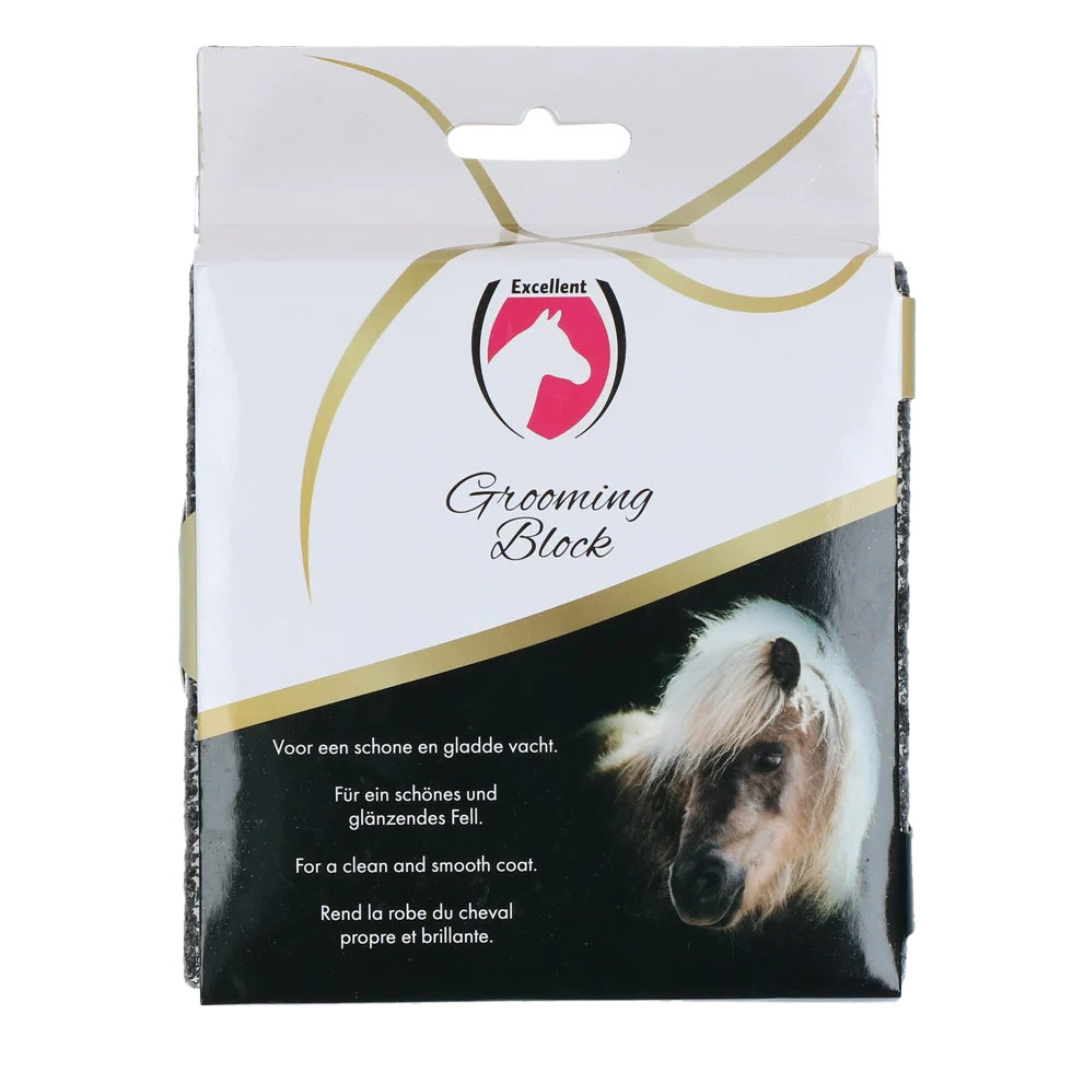 Bloc pentru îndepărtarea părului desprins și a ouălor de muscă, 12 x 12 x 3 cm – Excellent Horse Grooming Block - imagine 2