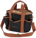 Geantă de toaletaj cu 6 buzunare exterioare și curea de umăr detașabilă, neagră, 28 x 20 x 22 cm – Covalliero Grooming Bag