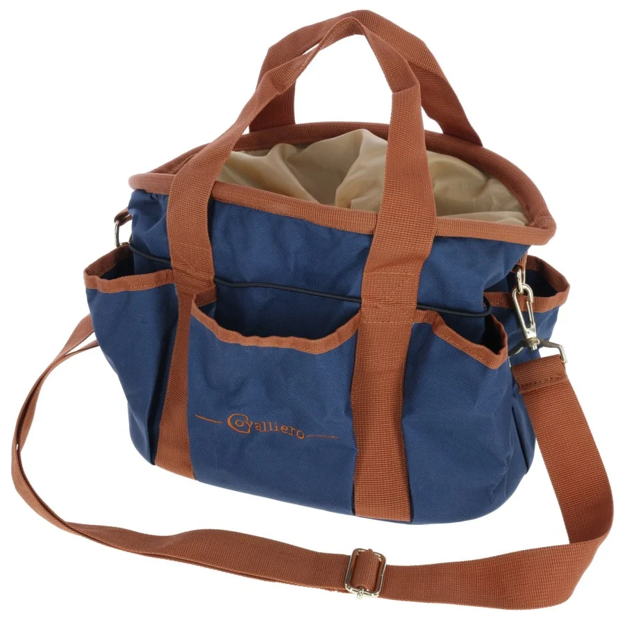 Geantă de îngrijire cu 6 buzunare exterioare și curea de umăr detașabilă, albastră, 28 x 20 x 22 cm – Covalliero Grooming Bag - imagine 1
