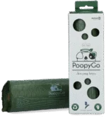 Pungi biodegradabile pentru excremente de câine, cu aromă de lavandă, 300 de bucăți în cutie – PoopyGo Eco friendly Tissue Box