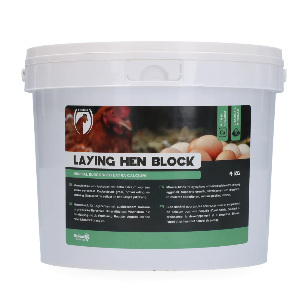 Bloc de ciugulit pentru găini ouătoare, cu calciu, 4 kg – Excellent - imagine 1