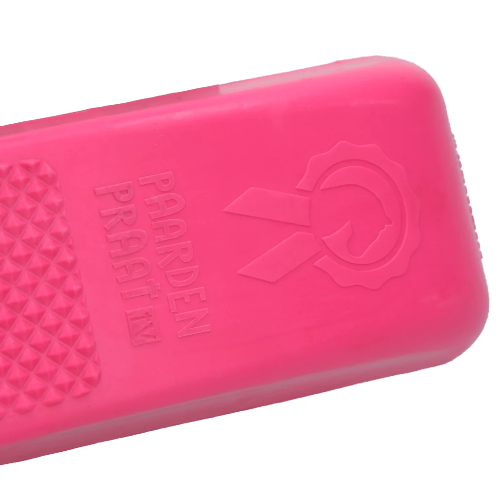 Perie pentru țesălat și spălat cai, roz M, 17,5 cm – Paardenpraat TV Grooming Brush - imagine 3