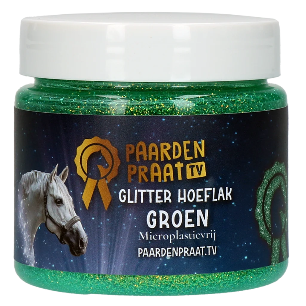 Lac pentru copite cu sclipici, pe bază de apă, turcoaz – Paardenpraat TV Glitter Hoeflak - imagine 1