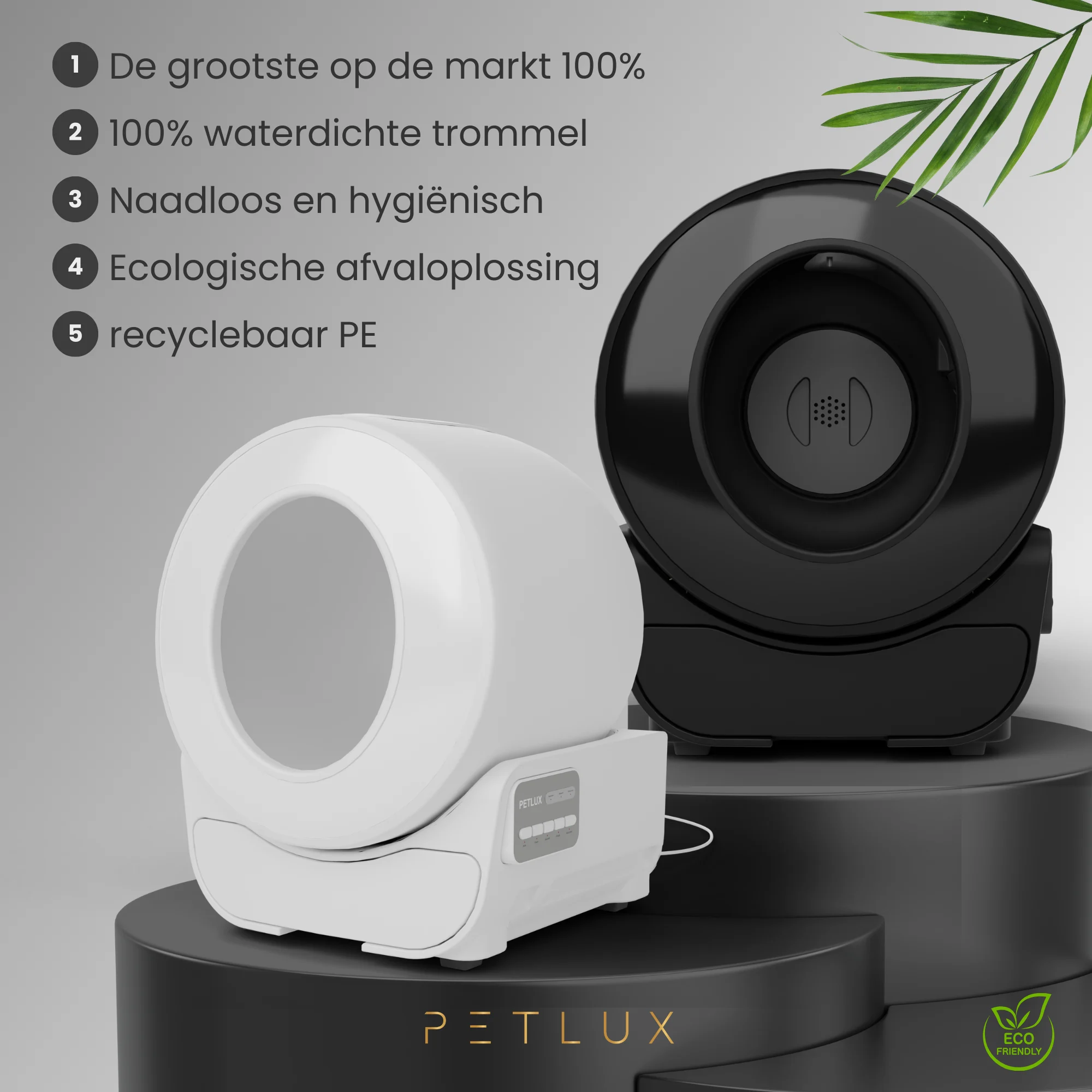 Litieră automată XXL cu control prin aplicație, albă – Petlux V3 XXL - imagine 2