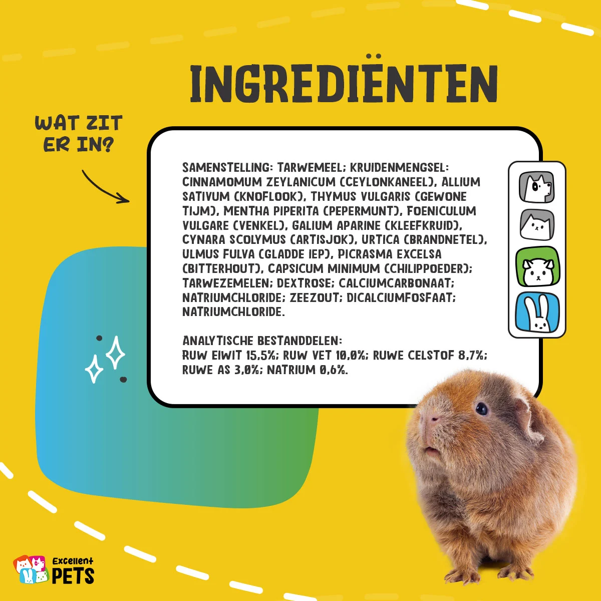Hrană complementară pentru iepuri, sub formă de granule, 200 g – Excellent Pets Rabbit Parex - imagine 5