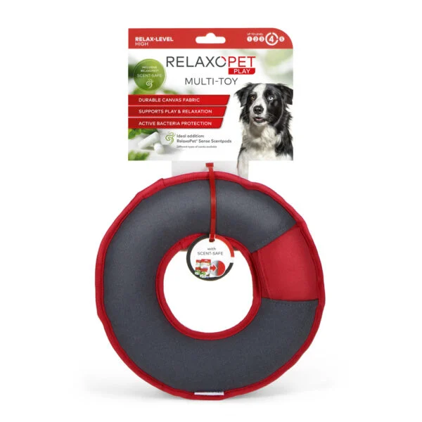 Inel de joacă pentru câini cu compartiment pentru capsule parfumate – Relaxopet Play Multi-Ring